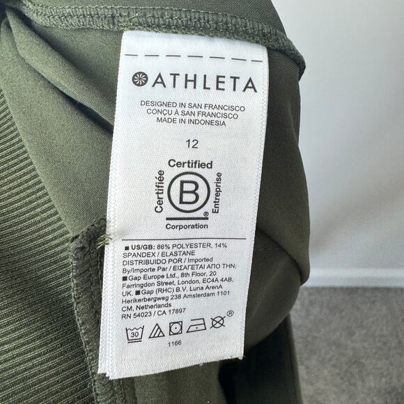 Athleta Brooklyn Mid Rise Ankle Utility Pant | Green Size 12 #818482 - Picture 10 of 12